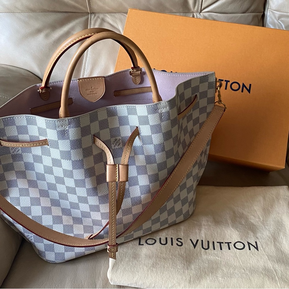 Louis Vuitton Girolata Shoulder Bag in Damier Azur Canvas